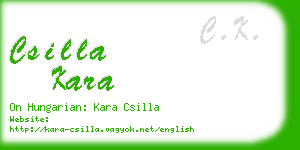 csilla kara business card